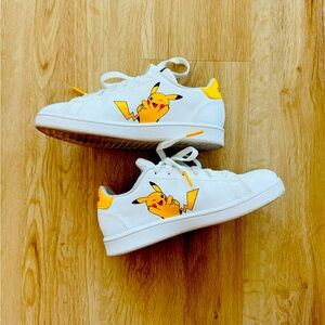 Adidas Pikachu kids sneakers, size 2, white, very gently worn